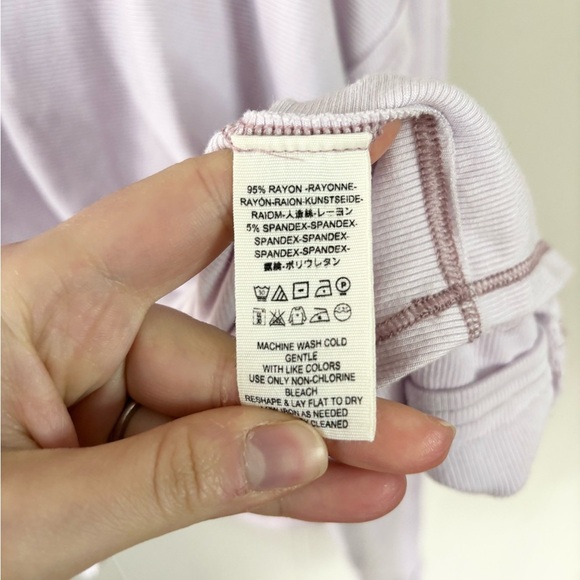 We The Free Amanda dolman purple turtleneck long sleeve ribbed top size SM - Picture 4 of 6